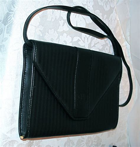 fendi black small bag clutch vintage|vintage fendi envelope clutch.